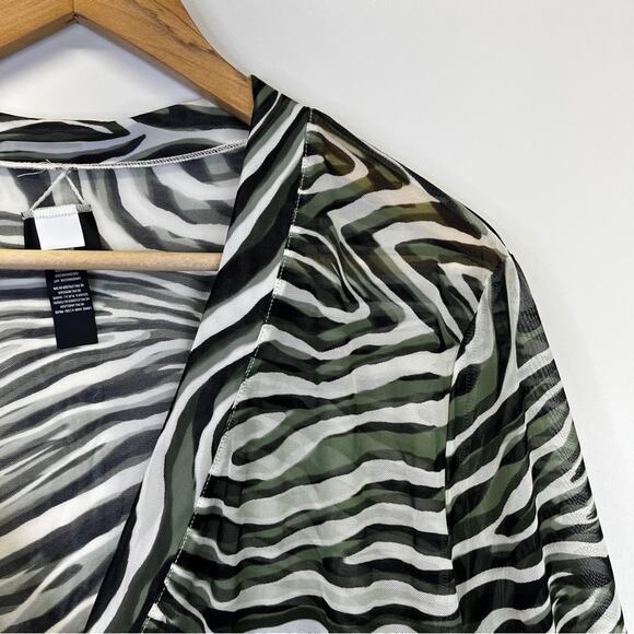 Coco Reef Enchant Zebra print Tiered Swim Dress cover up - L - Picture 5 of 11